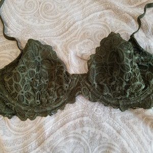 Victoria's Secret unlined bra, olive green, 34C